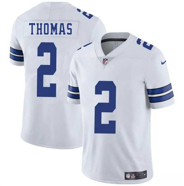 Men & Women & Youth Dallas Cowboys #2 Juanyeh Thomas White 2025 Vapor Untouchable Limited Stitched Jersey->dallas cowboys->NFL Jersey